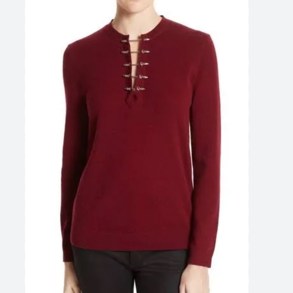 THE KOOPLES Pierced wool and cashmere-blend jumper Size 1 aka S